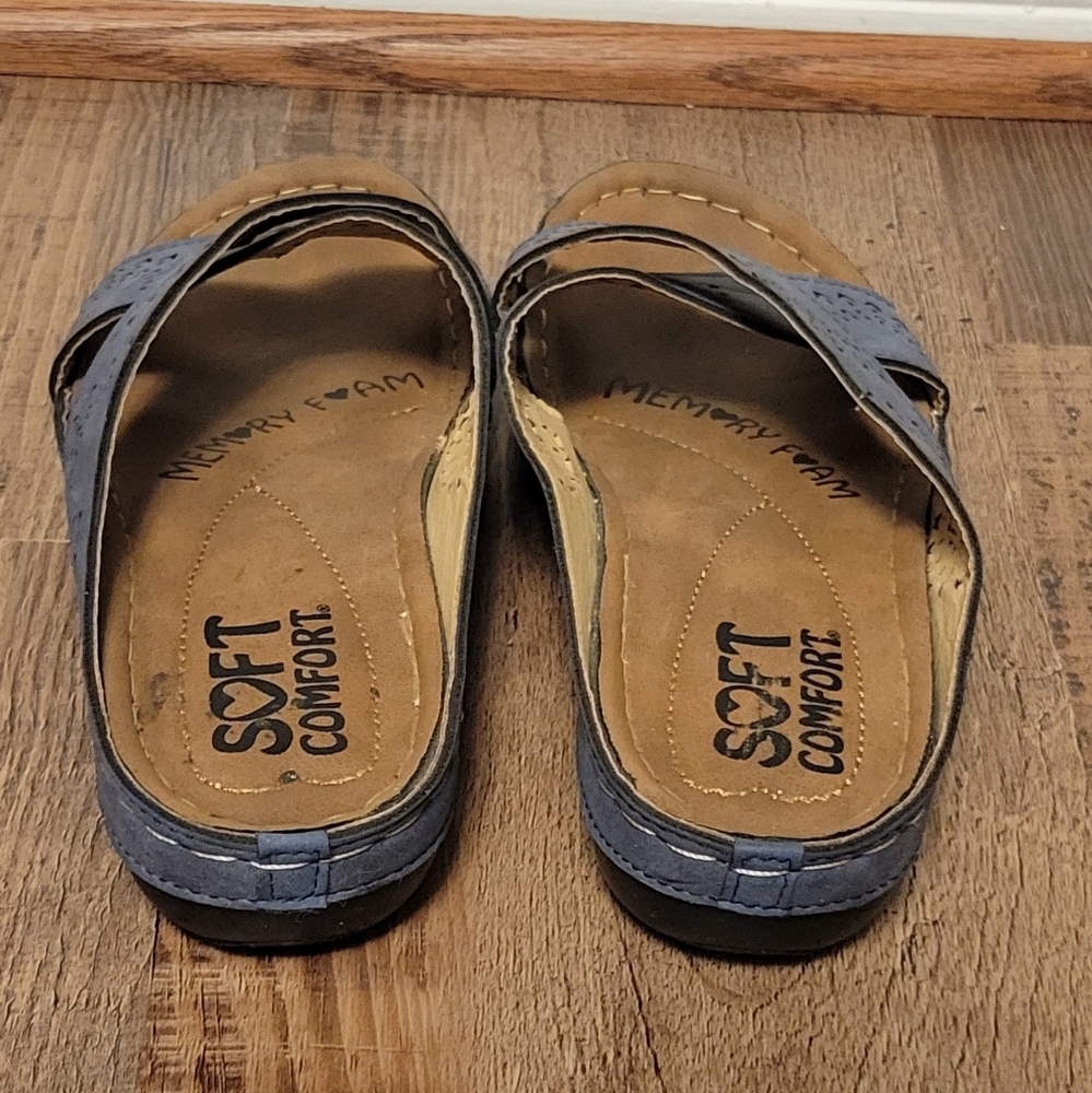 Soft Comfort Memory Foam Heather Blue Comfy & Elegant Stylish Sandal. Sz: 8 - Picture 8 of 8